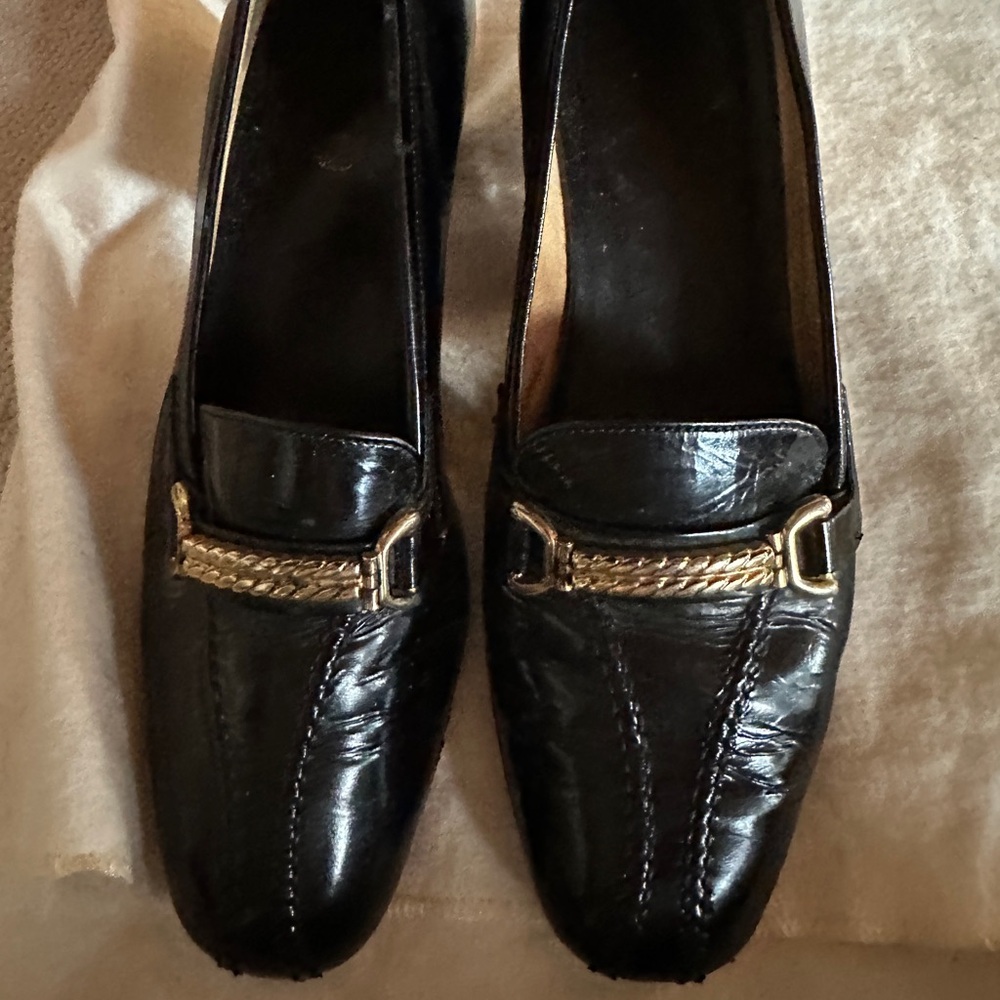 1970’s vintage Gucci heels, size 37B. The bottoms have been re soled